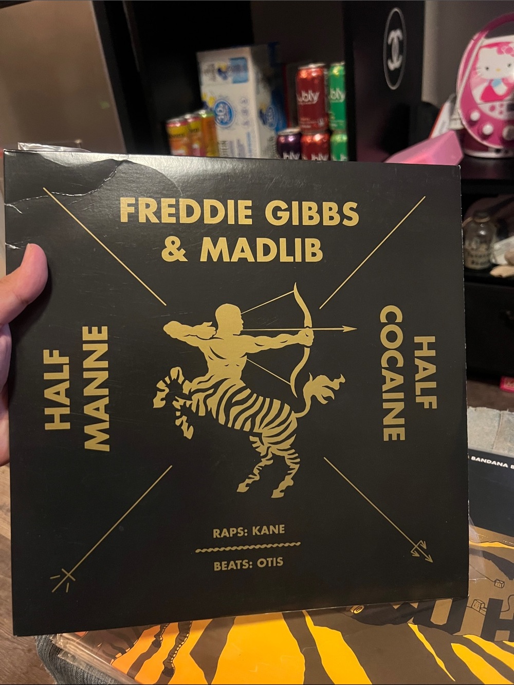 Freddie Gibbs & Madlib Half Cocaine Half Mannne Vinyl - Black & Gold